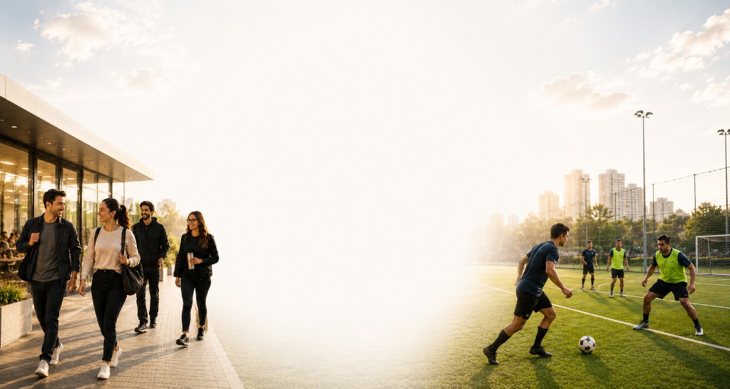 Empleados de empresa disfrutando actividades deportivas con beneficios del Club Aliados Ludi